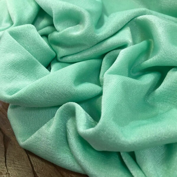 Malha Jersey Verde Água Acetinada 